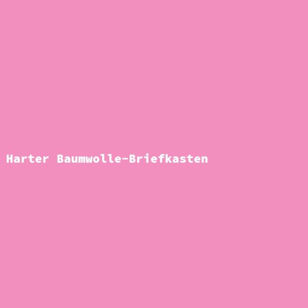 Harter Baumwolle-Briefkasten