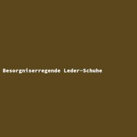 Besorgniserregende Leder-Schuhe