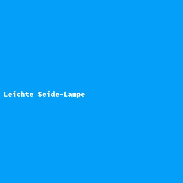Leichte Seide-Lampe
